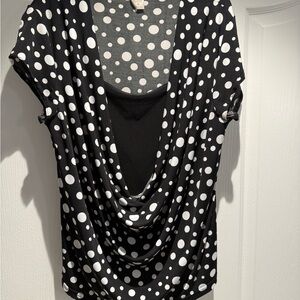 Claudia Richard Black and White Polka Dot Blouse